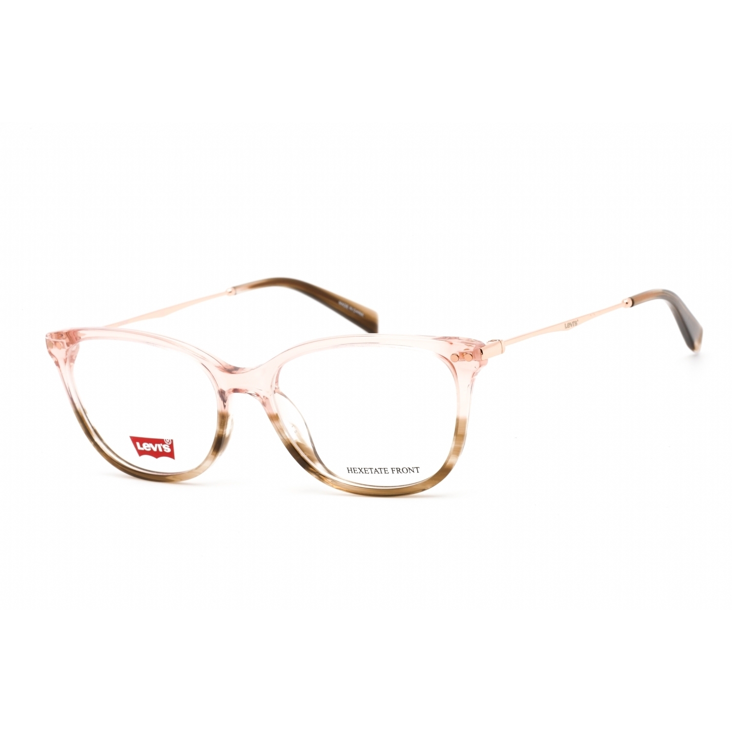 Nwt Levis Lv 5021-01zx 00 Pink Horn Oval 51mm Eyeglasses